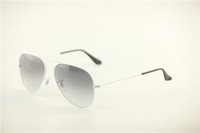 Aviator rb 3025 032/32 white frame gray gradual lens,unisex sunglasses ,58mm