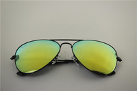 Aviator .rb 3025 002/68 black frame yellow flash lens, unisex sunglasses ,58 62mm
