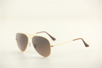 Aviator ,rb 3025 001/3E ,golden frame graudal unisex sunglasses,55 58 62mm 