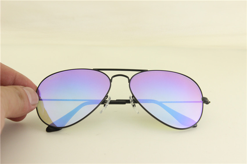 Aviator ,rb 3025 002/4O black frame blue gradual flash lens, unisex sunglasses ,58mm 